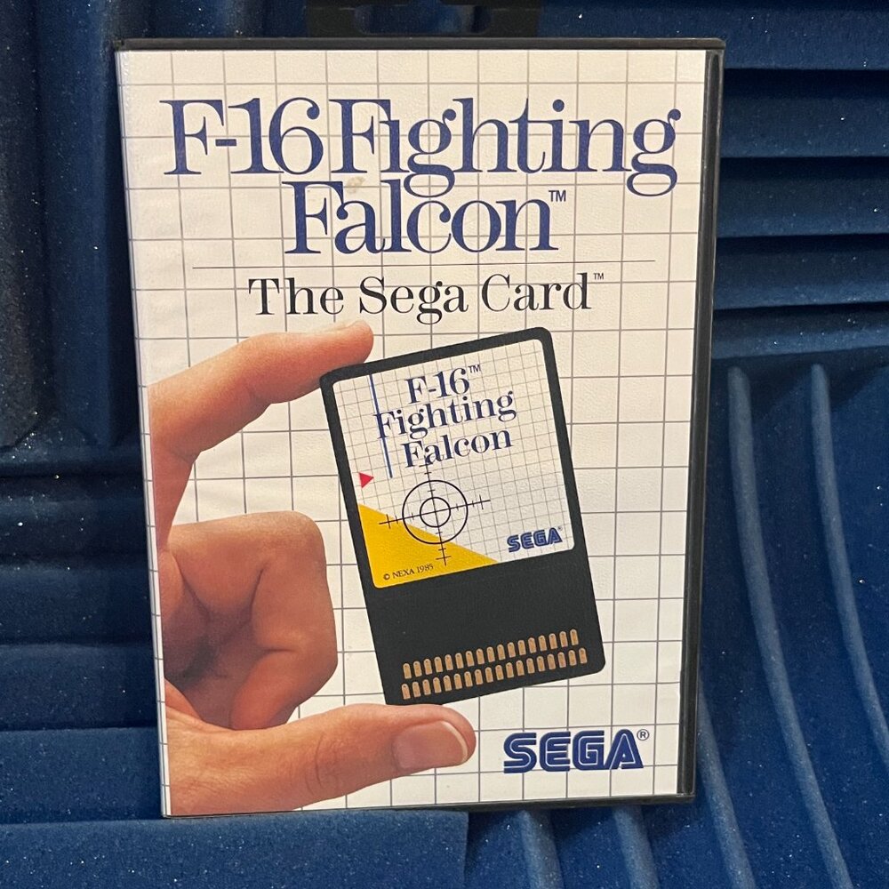 RARE Sega Master Sys. F-16 Fighting Falcon card, complete in box, not tested